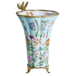 Ваза со стрекозой из фарфора с бронзовыми элементами Paradise Dragonfly варинант исполнения - 2 | Loft Concept в Ростове-на-Дону