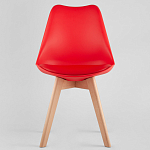 Стул с основой из пластика и мягким сиденьем Arvika Red варинант исполнения - 2 | Loft Concept в Ростове-на-Дону