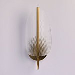 Бра с изогнутым рельефным плафоном Textured Glass варинант исполнения - 3 | Loft Concept в Ростове-на-Дону