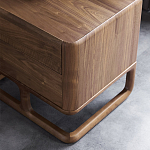 Прикроватный деревянный столик с 2-мя ящиками Moon Walnut Furniture варинант исполнения - 5 | Loft Concept в Ростове-на-Дону