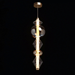 Подвесной светильник с вертикальной композицией из прозрачных и янтарных стеклянных шаров и ромбов Gabriel Scott Luna варинант исполнения - 13 | Loft Concept в Ростове-на-Дону