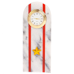 Часы погон МВД подарочные настольные из натурального камня Мрамор Military Clock варинант исполнения - 4 | Loft Concept в Ростове-на-Дону