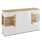 Комод с белым глянцевым фасадом с 2-мя дверцами и ящиками Grace of Furniture  варинант исполнения - 1 | Loft Concept в Ростове-на-Дону