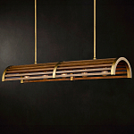 Люстра линейная полукруглой формы Wooden Horseshoe варинант исполнения - 7 | Loft Concept в Ростове-на-Дону