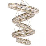 Вертикальная Многоярусная композиция из круглых Хрустальных светильников Elizabeth Золото варинант исполнения - 1 | Loft Concept в Ростове-на-Дону