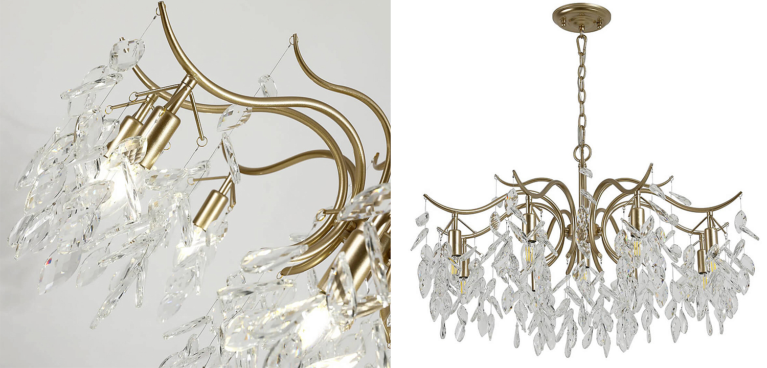 Люстра Hanging Crystal Leaves Chandelier 83 Люстра Hanging Crystal Leaves Chandelier 83 - Loft-Concept в Ростове-на-Дону