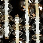 Люстра с плафонами из прозрачного и янтарного стекла в виде шаров и ромбов Gabriel Scott Luna варинант исполнения - 5 | Loft Concept в Ростове-на-Дону