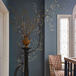 Обои ручная роспись Nara Original colourway on Summer Sky slub silk варинант исполнения - 1 | Loft Concept в Ростове-на-Дону