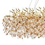 Линейная люстра с хрустальными подвесками Fairytree Gold Crystal Linear Chandelier 14 варинант исполнения - 3 | Loft Concept в Ростове-на-Дону