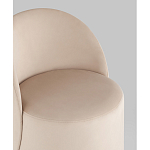 Пуф Loreen со спинкой вращающийся велюр молочный варинант исполнения - 2 | Loft Concept в Ростове-на-Дону