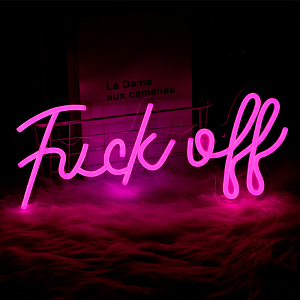 Неоновая настенная лампа Fuck Off Neon Wall Lamp Розовый