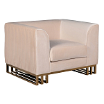 Кресло велюровое бежевое Cubic Silhouette варинант исполнения - 1 | Loft Concept в Ростове-на-Дону