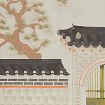 Обои ручная роспись The Art of Learning and Steps for the Flowers by Teo Yang Original colourway on Icefield India tea paper варинант исполнения - 2 | Loft Concept в Ростове-на-Дону