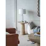 Столик приставной с круглой столешницей Textured Cream Table варинант исполнения - 6 | Loft Concept в Ростове-на-Дону