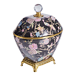 Шкатулка черного цвета с цветочной росписью Eden Garden варинант исполнения - 4 | Loft Concept в Ростове-на-Дону