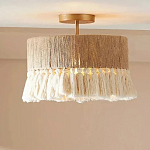 Люстра круглая плетеная с кисточками Solar Glow варинант исполнения - 5 | Loft Concept в Ростове-на-Дону