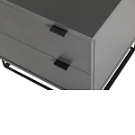 Тумба прикроватная цвета графит с ящиками Strict Lines варинант исполнения - 7 | Loft Concept в Ростове-на-Дону