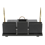 Настольный письменный набор из камня лемезит с гербом России Royal Accessory варинант исполнения - 3 | Loft Concept в Ростове-на-Дону