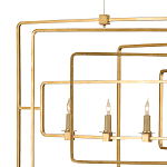 Люстра золотая из пересекающихся прямоугольных элементов Thin Intersecting Rectangles варинант исполнения - 1 | Loft Concept в Ростове-на-Дону