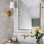 Зеркало прямоугольное в фактурной золотой раме Reflective Fabric варинант исполнения - 3 | Loft Concept в Ростове-на-Дону