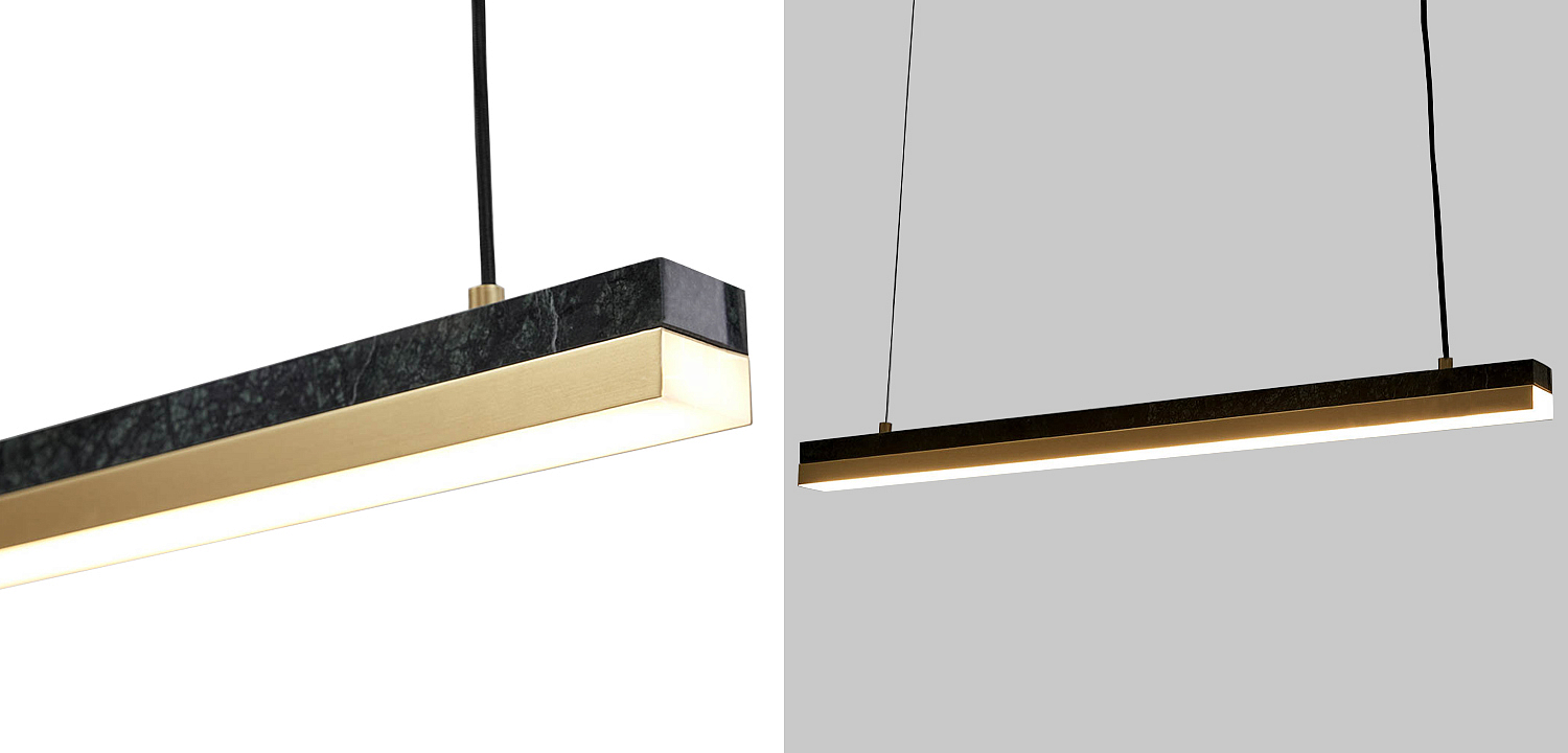 Линейный подвесной светильник Dominik Marble Linear Hanging Lamp Линейный подвесной светильник Dominik Marble Linear Hanging Lamp - Loft-Concept в Ростове-на-Дону