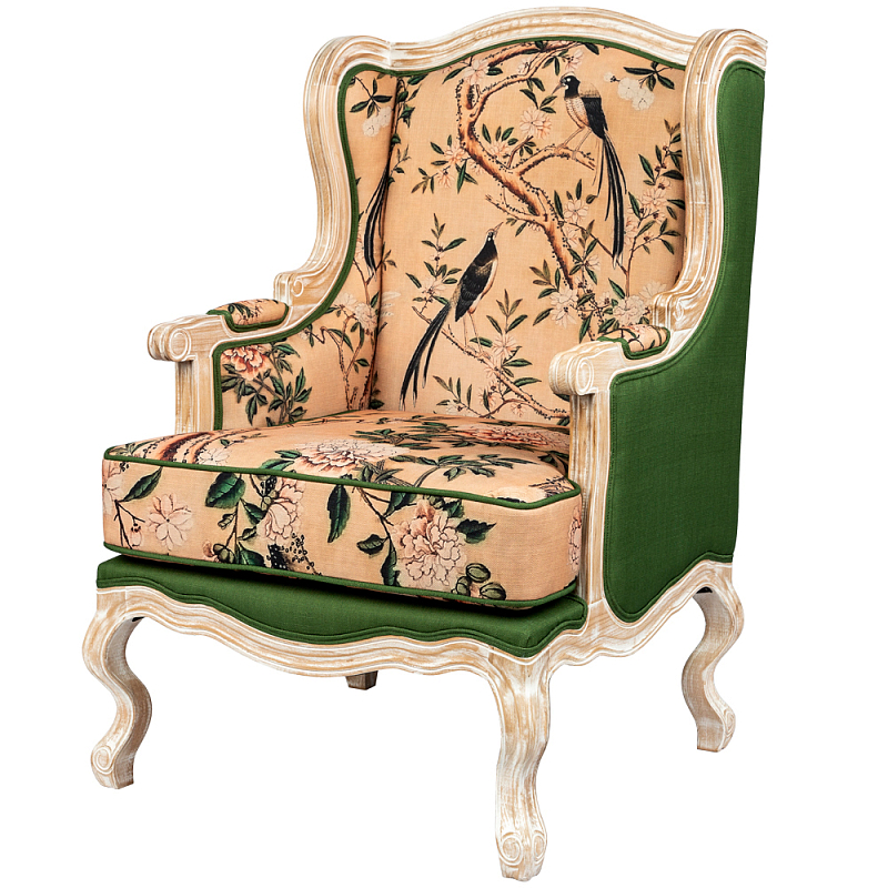  Beige and Green Chinoiserie Armchair    -- | Loft Concept 