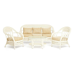 Комплект уличной мебели из ротанга Clara белый варинант исполнения - 1 | Loft Concept в Ростове-на-Дону