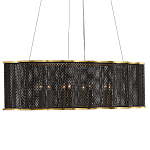 Люстра овальная в сочетании черного и золотого цвета Mesh Lighting варинант исполнения - 4 | Loft Concept в Ростове-на-Дону