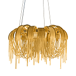 Люстра подвесная круглая с изогнутыми металлическими дугами и ниспадающими цепочками 65 см Atlantis Chain варинант исполнения - 1 | Loft Concept в Ростове-на-Дону