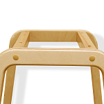 Барный стул со спинкой и мягкой обивкой с ромбами на 4-х деревянных ножках Голубой Велюр Ava Charm варинант исполнения - 5 | Loft Concept в Ростове-на-Дону