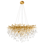 Люстра подвесная с прозрачными стеклянными подвесками в форме капель Диаметр 80 см Droplet Chandelier варинант исполнения - 12 | Loft Concept в Ростове-на-Дону