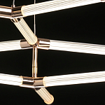 Люстра с геометрической конструкцией из вытянутых цилиндрических плафонов Hex Scaffold  варинант исполнения - 6 | Loft Concept в Ростове-на-Дону