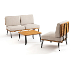 Двухместный диван из акации без подлоконтиков Amra варинант исполнения - 2 | Loft Concept в Ростове-на-Дону