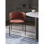 Стул полукруглый мягкий с буклированной обивкой Chair with Boucle Upholstery варинант исполнения - 3 | Loft Concept в Ростове-на-Дону