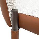 Стул мягкий с обивкой из рогожки и экокожи Contrasting Performance варинант исполнения - 2 | Loft Concept в Ростове-на-Дону