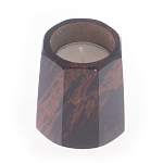 Подсвечник из натурального камня обсидиан со свечой Stone Candlestick варинант исполнения - 2 | Loft Concept в Ростове-на-Дону