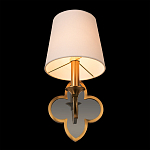 Бра с белым текстильным абажуром и фигурным основанием с зеркальной вставкой Vitorino варинант исполнения - 4 | Loft Concept в Ростове-на-Дону