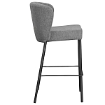 Стул барный серый с широкой закругленной спинкой Bar Chair Gray варинант исполнения - 1 | Loft Concept в Ростове-на-Дону