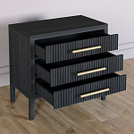 Тумба Primo  с тремя ящиками шпон Черный дуб варинант исполнения - 4 | Loft Concept в Ростове-на-Дону