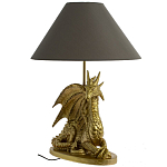 Настольная лампа с абажуром Дракон Golden Dragon Lamp Brown варинант исполнения - 1 | Loft Concept в Ростове-на-Дону