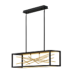 Люстра прямоугольная черного цвета с декором в виде ветвей в золотой отделке Hinkley варинант исполнения - 2 | Loft Concept в Ростове-на-Дону