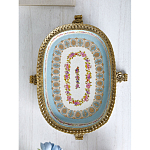 Чаша с цветочным орнаментом на бронзовых ножках Eden Garden варинант исполнения - 5 | Loft Concept в Ростове-на-Дону