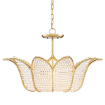 Люстра в форме тюльпана с лепестками из прозрачных стеклянных бусин Hanging Flowers варинант исполнения - 2 | Loft Concept в Ростове-на-Дону