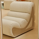 Кресло мягкое без подлкотников White Sheepskin Armchair варинант исполнения - 1 | Loft Concept в Ростове-на-Дону