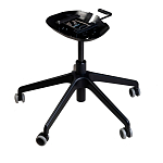 Стул с мягкой бежевой обивкой из велюра и подъемно-поворотным механизмом на черных колесиках Harper Beige варинант исполнения - 3 | Loft Concept в Ростове-на-Дону