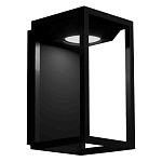 Уличный настенный светильник прямоугольной формы черного цвета Geometric Glow варинант исполнения - 1 | Loft Concept в Ростове-на-Дону