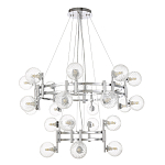 Люстра подвесная с двумя ярусами и 24-ю рельефными прозрачными плафонами из стекла Perforated Glass Bubbles варинант исполнения - 2 | Loft Concept в Ростове-на-Дону