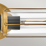 Бра для ванных комнат горизонтальное с 2-мя прозрачным цилиндрическим плафонами на круглом основании Hinkley варинант исполнения - 4 | Loft Concept в Ростове-на-Дону