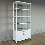 Стеллаж со стеклянными полками Elsa Dreams White варинант исполнения - 1 | Loft Concept в Ростове-на-Дону