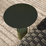 Дизайнерский круглый кофейный стол из металла с мраморным декором PANNA COTTA Coffee Table варинант исполнения - 4 | Loft Concept в Ростове-на-Дону